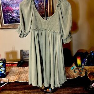 NWT Hayson Babydoll dress in sage.